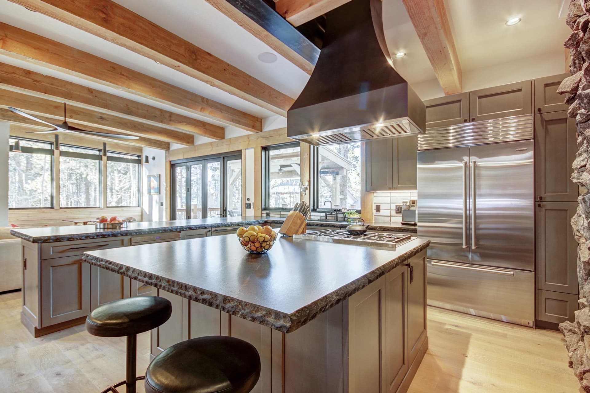 View from kitchen into spacious main level area - Arrow Darrow Breckenridge Vacation Rental