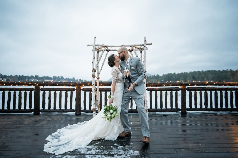 Outdoor wedding area