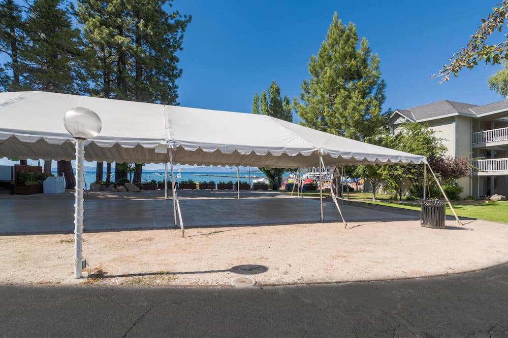 Outdoor banquet area