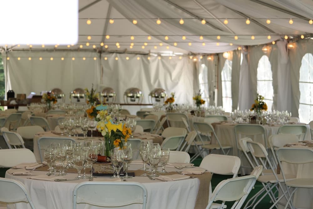 Outdoor wedding area