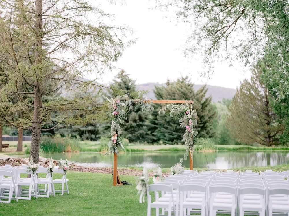 Outdoor wedding area