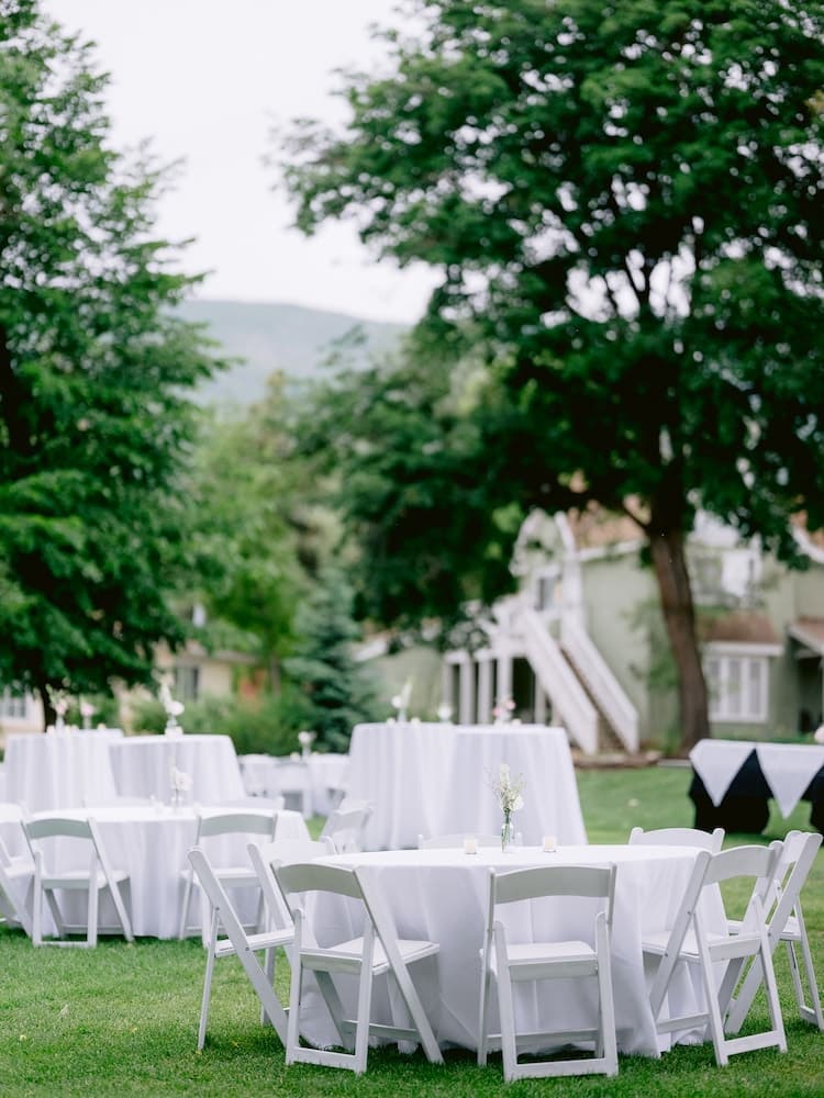 Outdoor wedding area