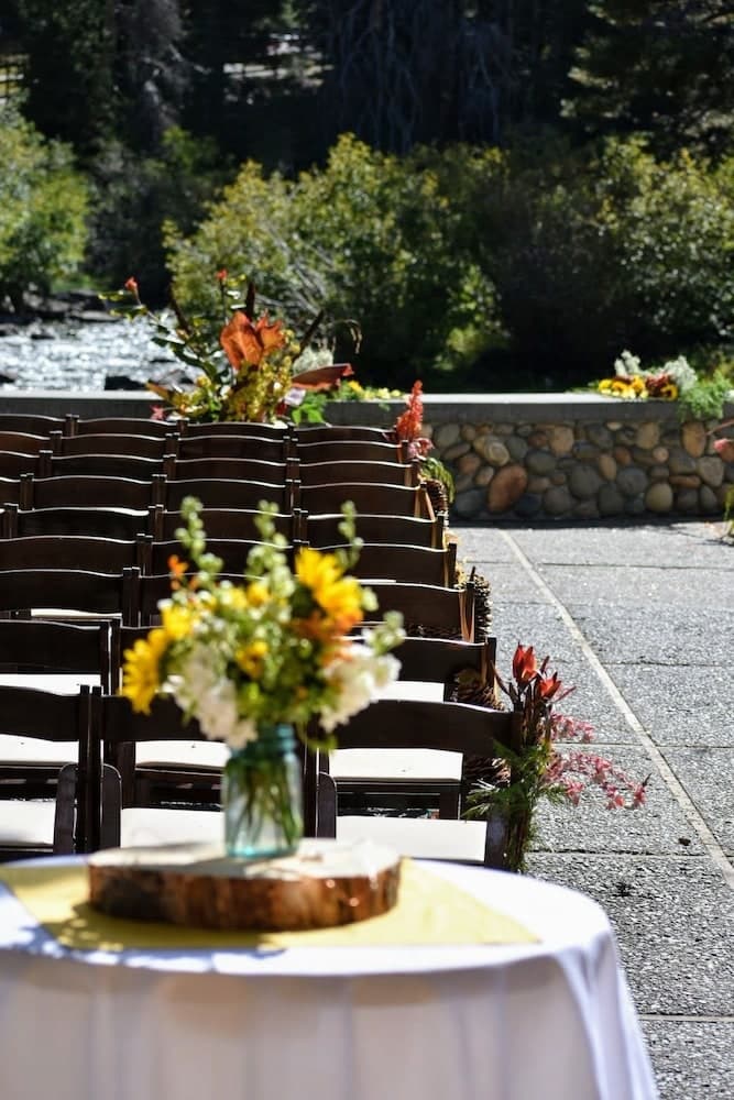 Outdoor wedding area