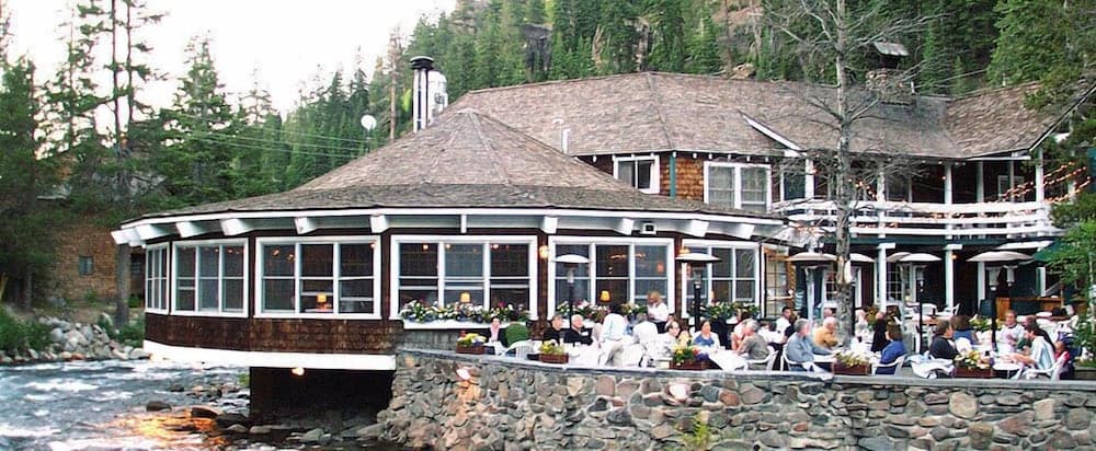 Outdoor banquet area