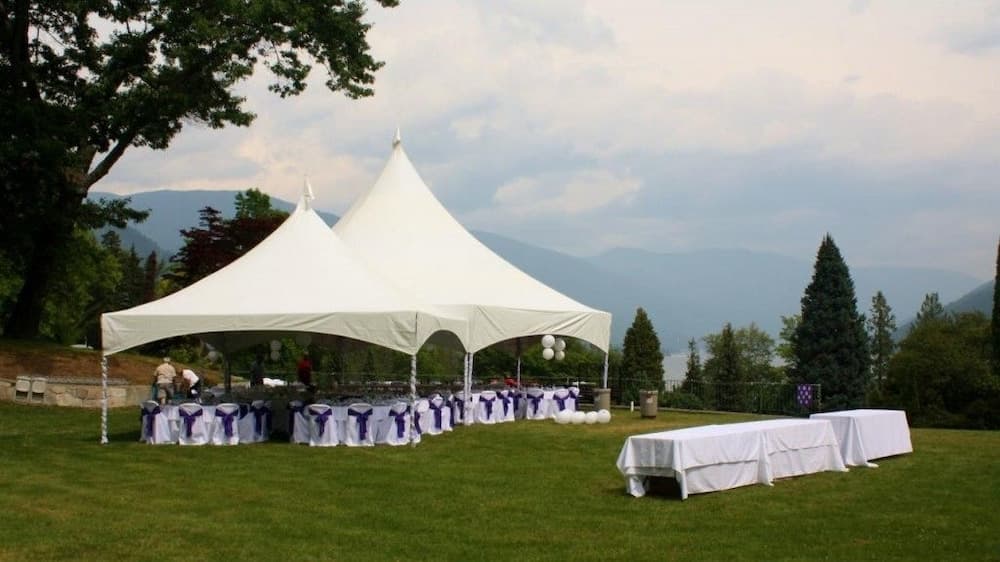 Outdoor wedding area
