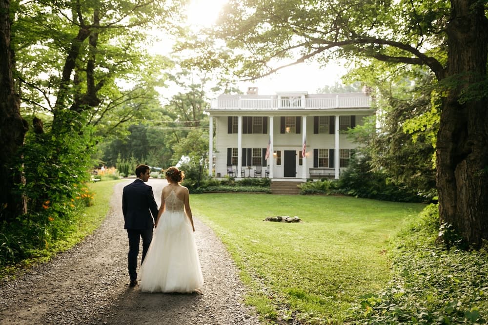 Outdoor wedding area