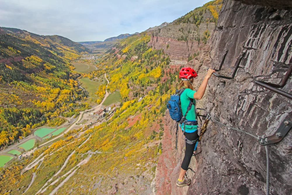 Outdoor rock climbing