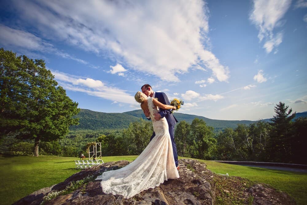 Outdoor wedding area