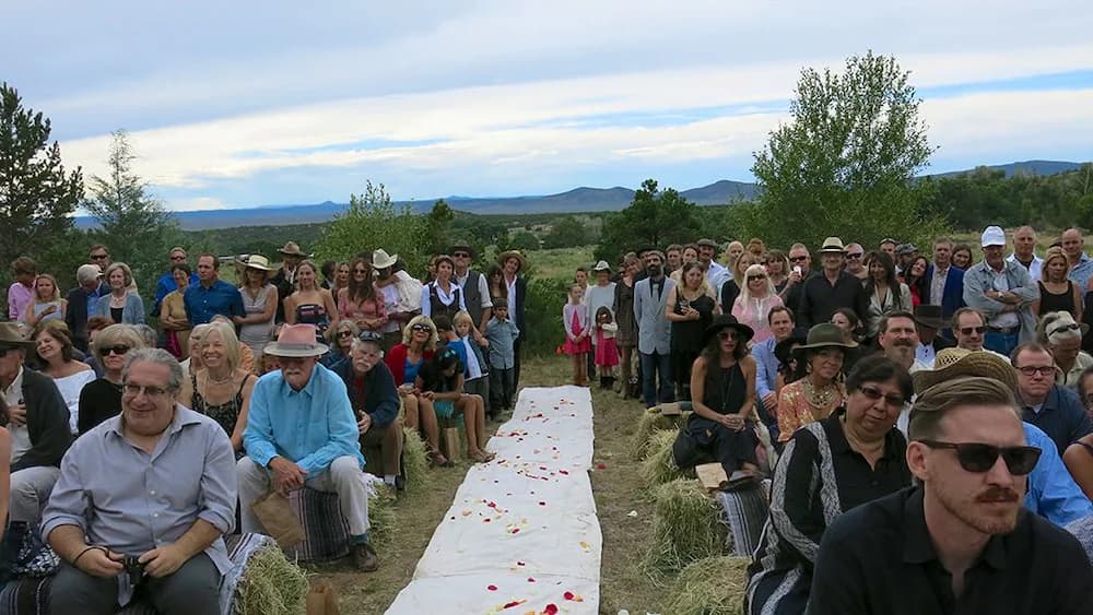 Outdoor wedding area