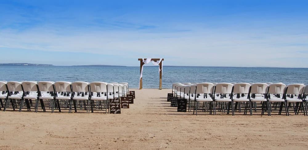 Outdoor wedding area