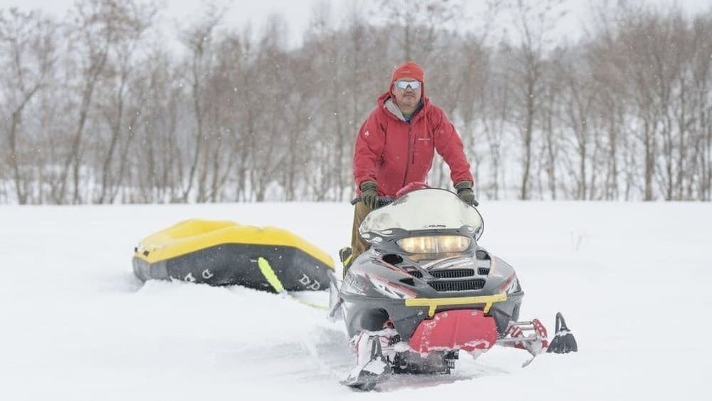 Snowmobiling