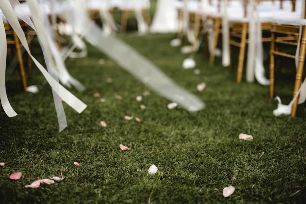 Outdoor wedding area
