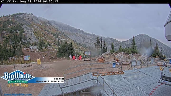 Big White Ski Resort cliff webcam